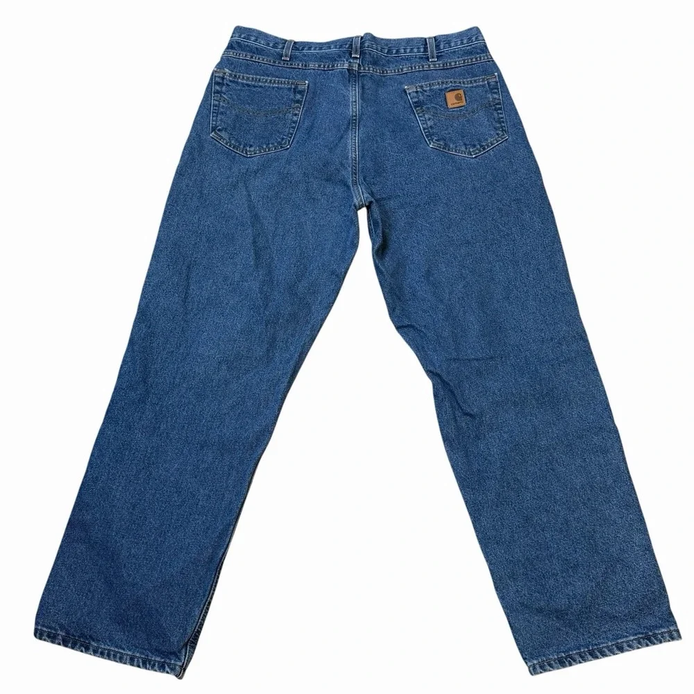 Carhartt Flannel Lined Relaxed Fit Denim Jeans Mens Sz 38X31.5 B172-DST Workwear
